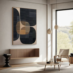 Wabi-Sabi Inspired Geometric Abstract Canvas Modern Minimalist Wall Decor for Living Room, Bedroom, and Office – Clue Art #163