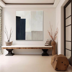 Large Minimalist Geometric Painting Modern Abstract Canvas Wall Art for Living Room, Bedroom, and Office Décor – Clue Art #139