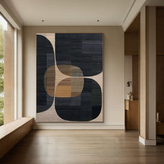Wabi-Sabi Inspired Geometric Abstract Canvas Modern Minimalist Wall Decor for Living Room, Bedroom, and Office – Clue Art #163