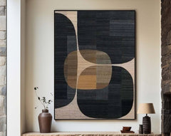 Wabi-Sabi Inspired Geometric Abstract Canvas Modern Minimalist Wall Decor for Living Room, Bedroom, and Office – Clue Art #163