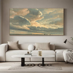 Vast Sky Clouds Oil Painting, Textured Wall Art Home Decor Art – Clue Art #261