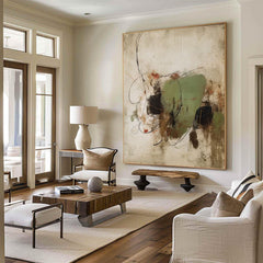 Whisper of Nature Modern Abstract Canvas Wall Decor – Elegant Texture – Clue Art #311