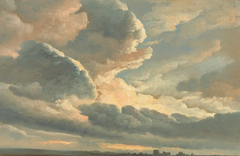 Vast Sky Clouds Oil Painting, Textured Wall Art Home Decor Art – Clue Art #261