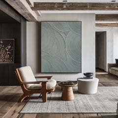 Sleek Modern Minimalist Canvas Painting – Contemporary Abstract Wall Art for Living Room, Bedroom, and Office Décor – Clue Art #247