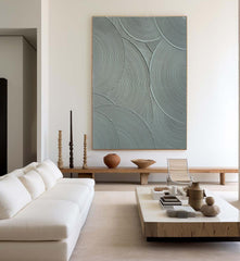 Sleek Modern Minimalist Canvas Painting – Contemporary Abstract Wall Art for Living Room, Bedroom, and Office Décor – Clue Art #247