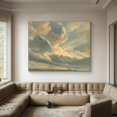 Vast Sky Clouds Oil Painting, Textured Wall Art Home Decor Art – Clue Art #261