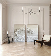 Marine Majesty Large Wall Art Set, Majestic Ocean Wave Canvas for Modern Coastal Interiors – Clue Art #520