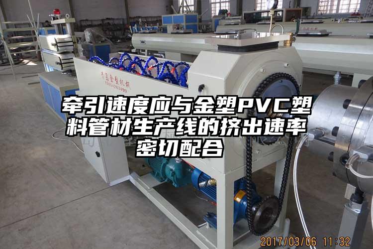 牽引速度應與金塑PVC塑料管材生產線的擠出速率密切配合 