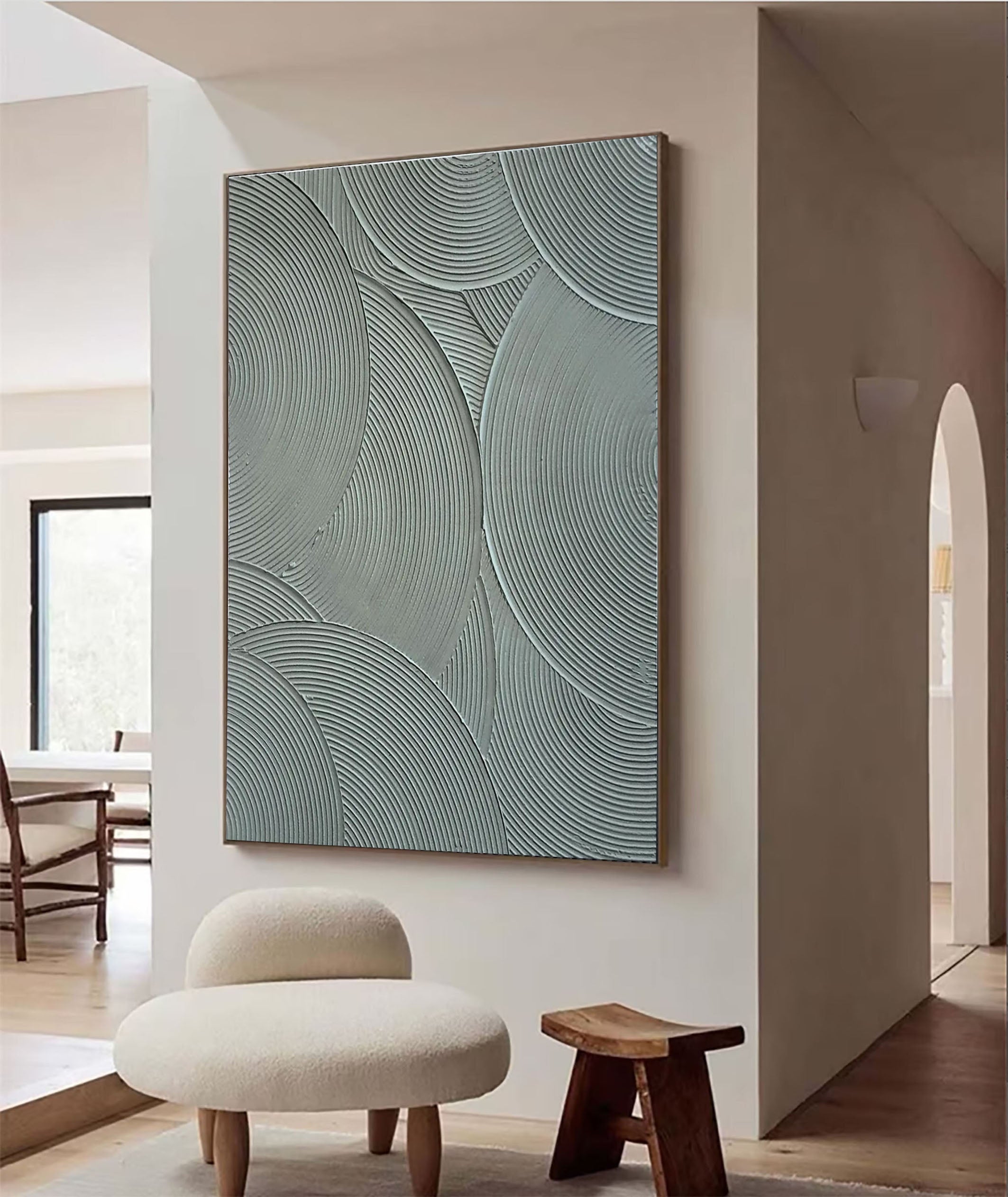 Sleek Modern Minimalist Canvas Painting – Contemporary Abstract Wall Art for Living Room, Bedroom, and Office Décor – Clue Art #247