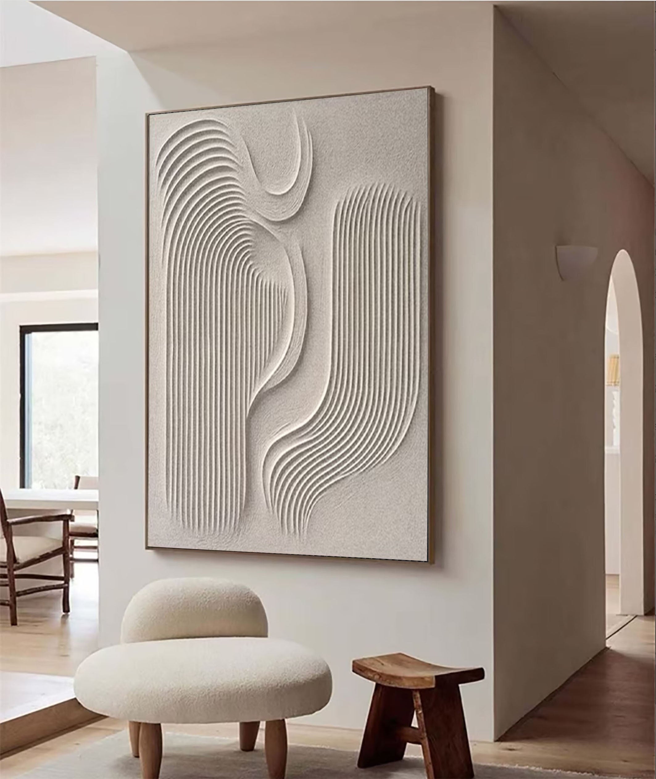 Modern Minimalist Abstract Art Contemporary  Canvas Wall Art for Living Room, Bedroom, and Office Décor – Clue Art #187