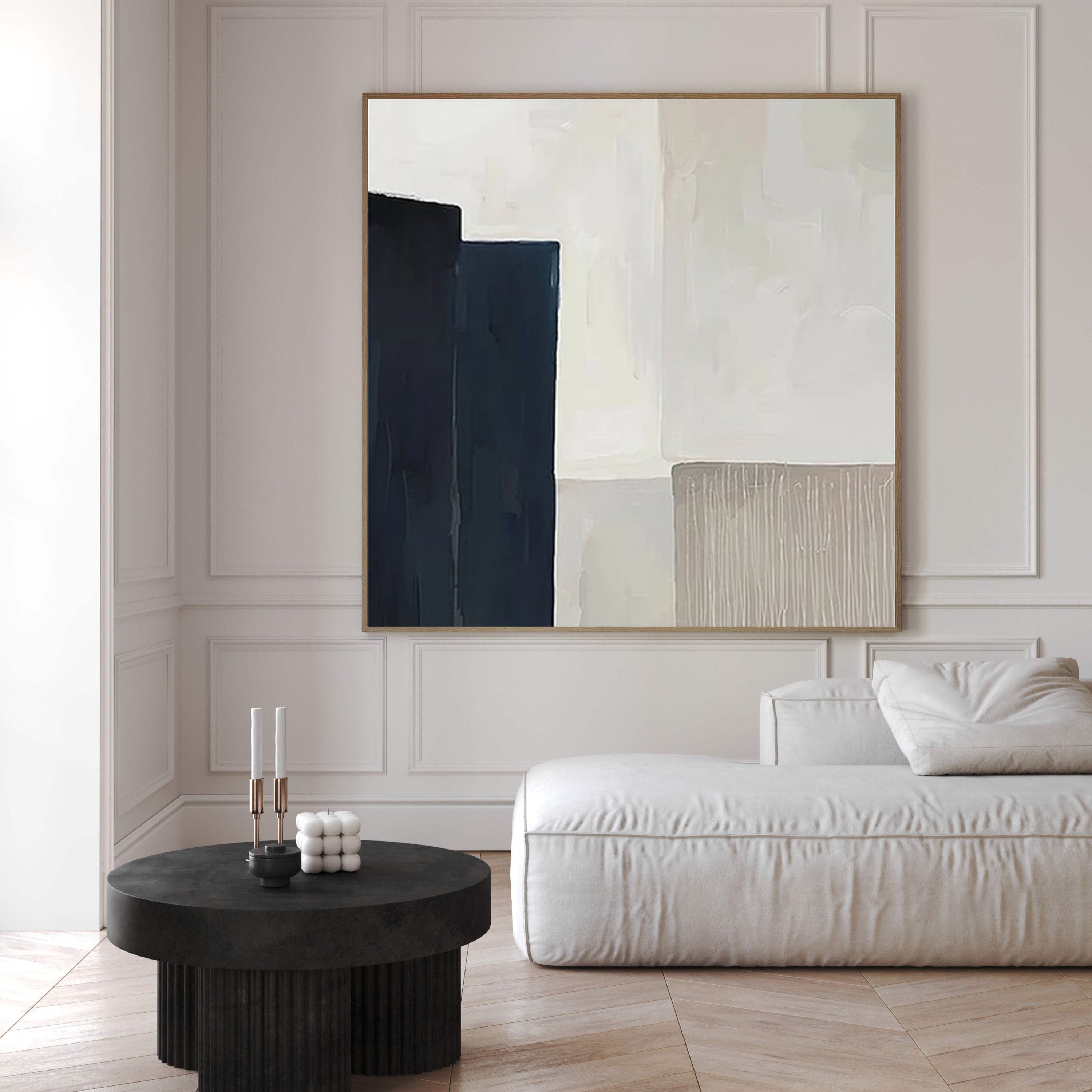 Large Minimalist Geometric Painting Modern Abstract Canvas Wall Art for Living Room, Bedroom, and Office Décor – Clue Art #139