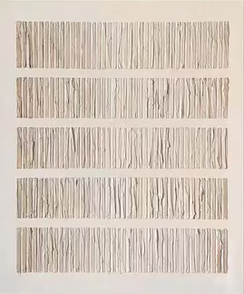 Wabi-Sabi Inspired Neutral Toned Wall Art Textured Lines Abstract Canvas Painting for Living Room, Bedroom, and Office Décor – Clue Art #384