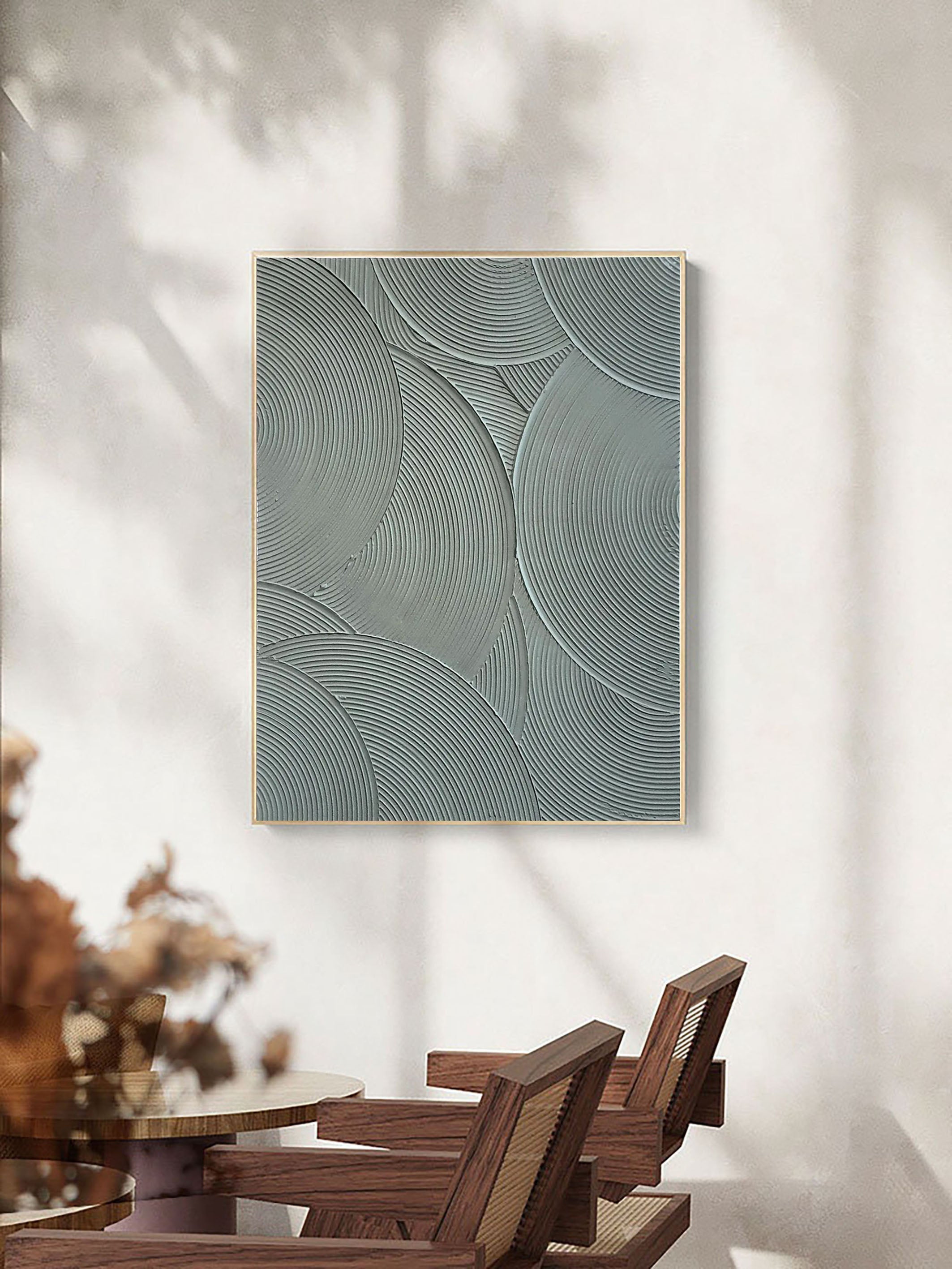 Sleek Modern Minimalist Canvas Painting – Contemporary Abstract Wall Art for Living Room, Bedroom, and Office Décor – Clue Art #247
