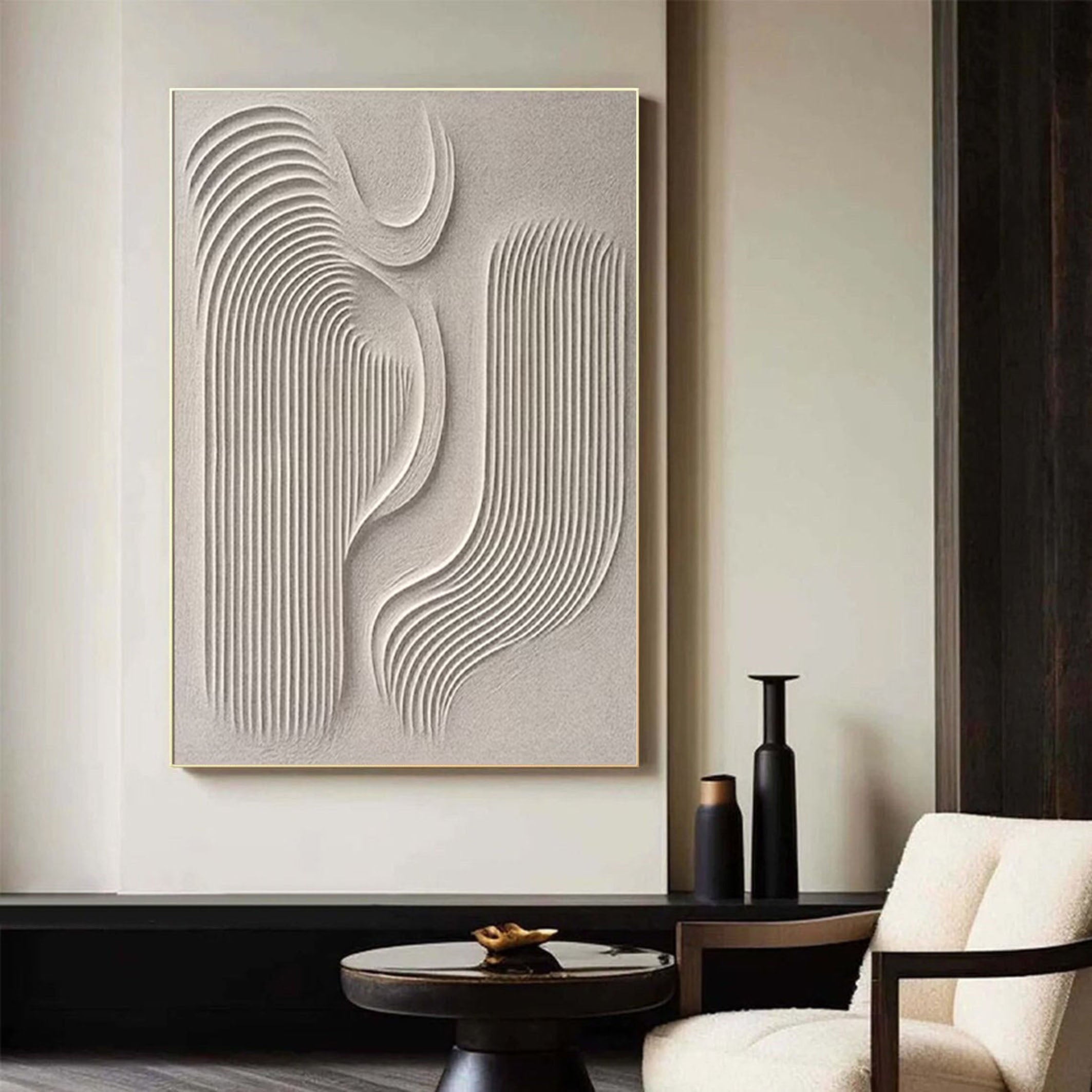 Modern Minimalist Abstract Art Contemporary  Canvas Wall Art for Living Room, Bedroom, and Office Décor – Clue Art #187