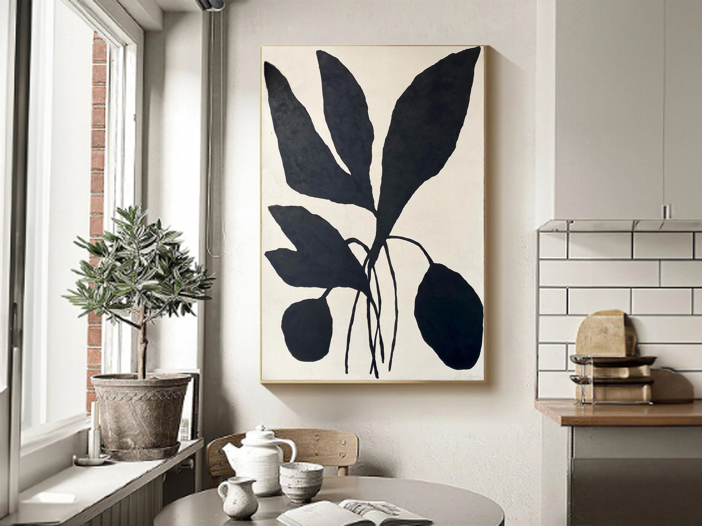 Contemporary Modern Minimalist Canvas Art – Elegant Abstract Wall Decor for Living Room, Bedroom, and Office – Clue Art #582