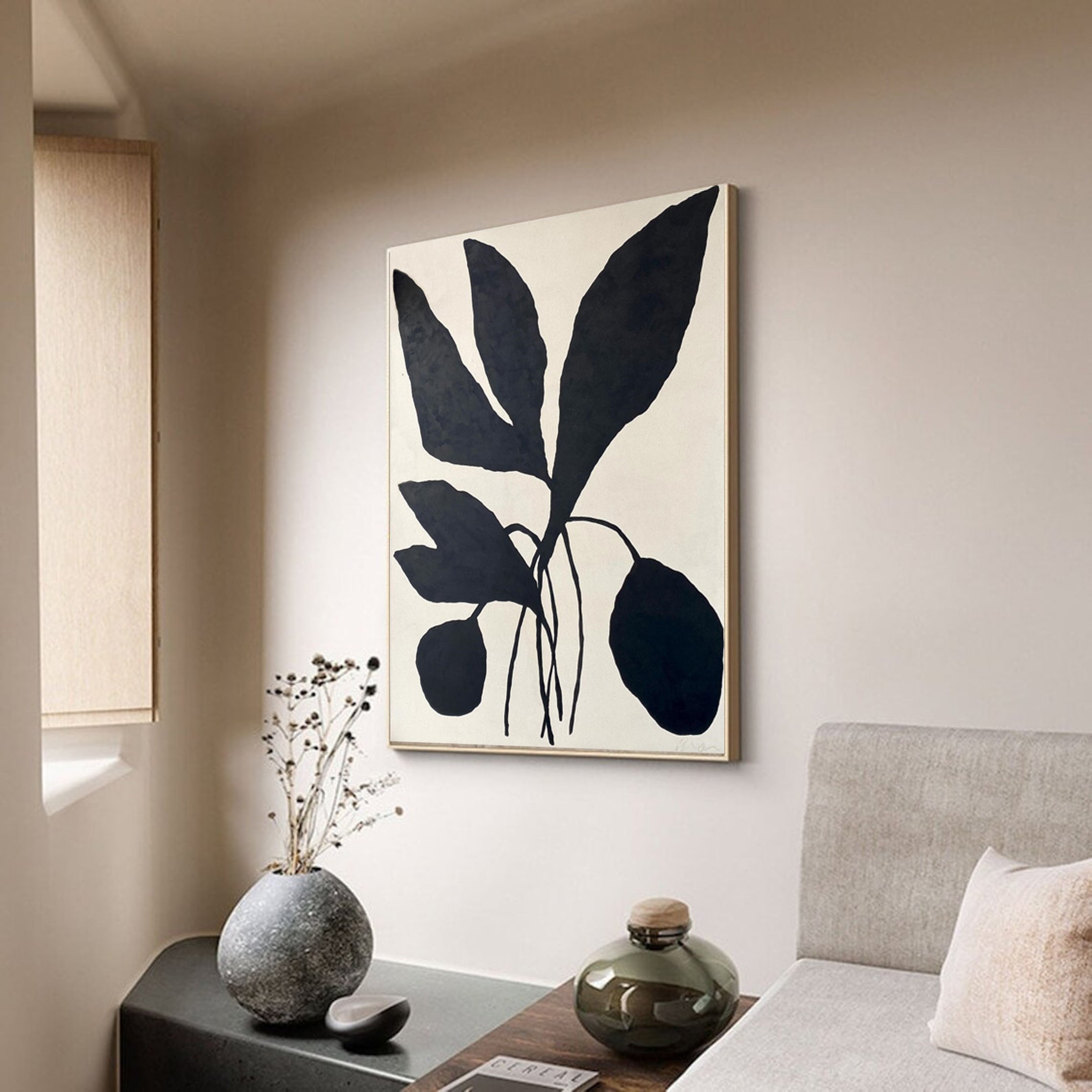 Contemporary Modern Minimalist Canvas Art – Elegant Abstract Wall Decor for Living Room, Bedroom, and Office – Clue Art #582