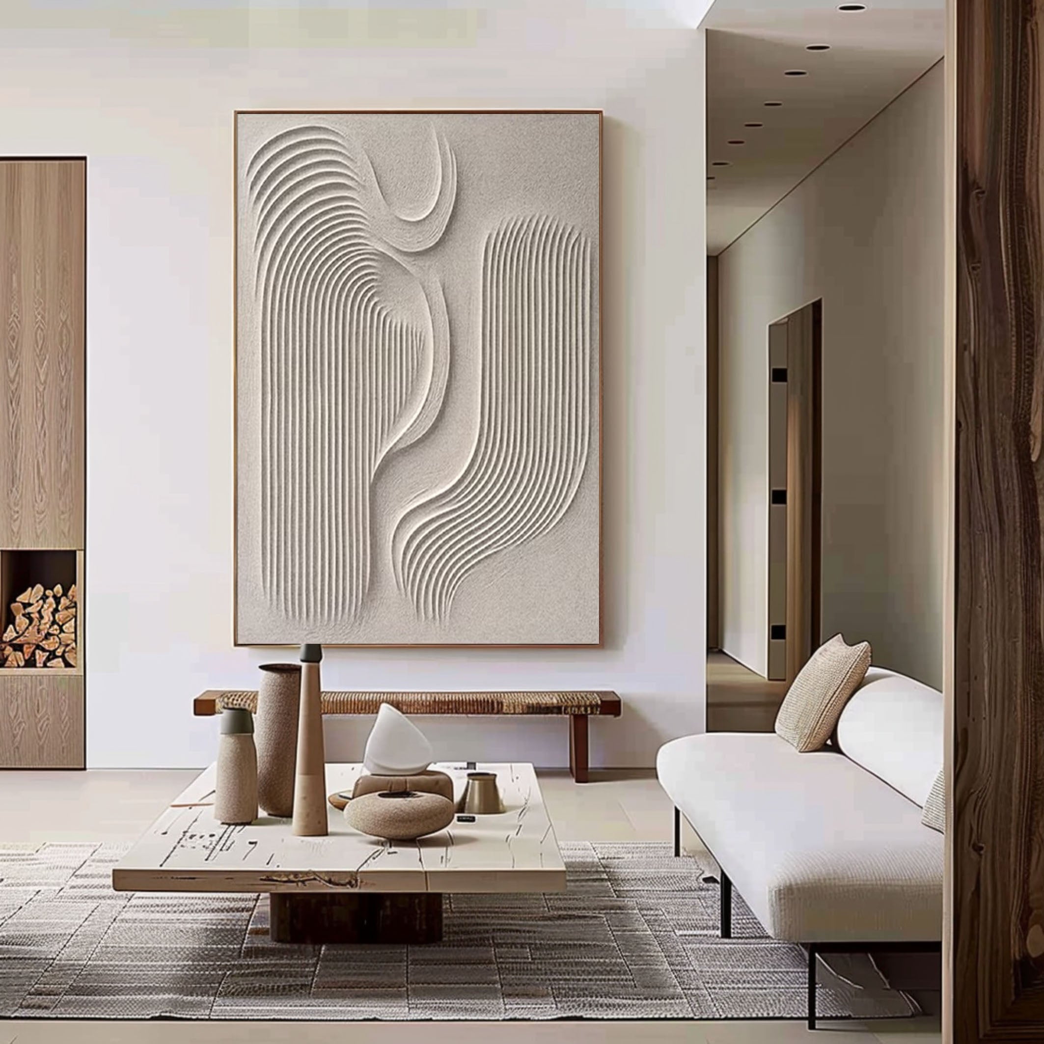 Modern Minimalist Abstract Art Contemporary  Canvas Wall Art for Living Room, Bedroom, and Office Décor – Clue Art #187