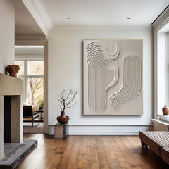 Modern Minimalist Abstract Art Contemporary  Canvas Wall Art for Living Room, Bedroom, and Office Décor – Clue Art #187
