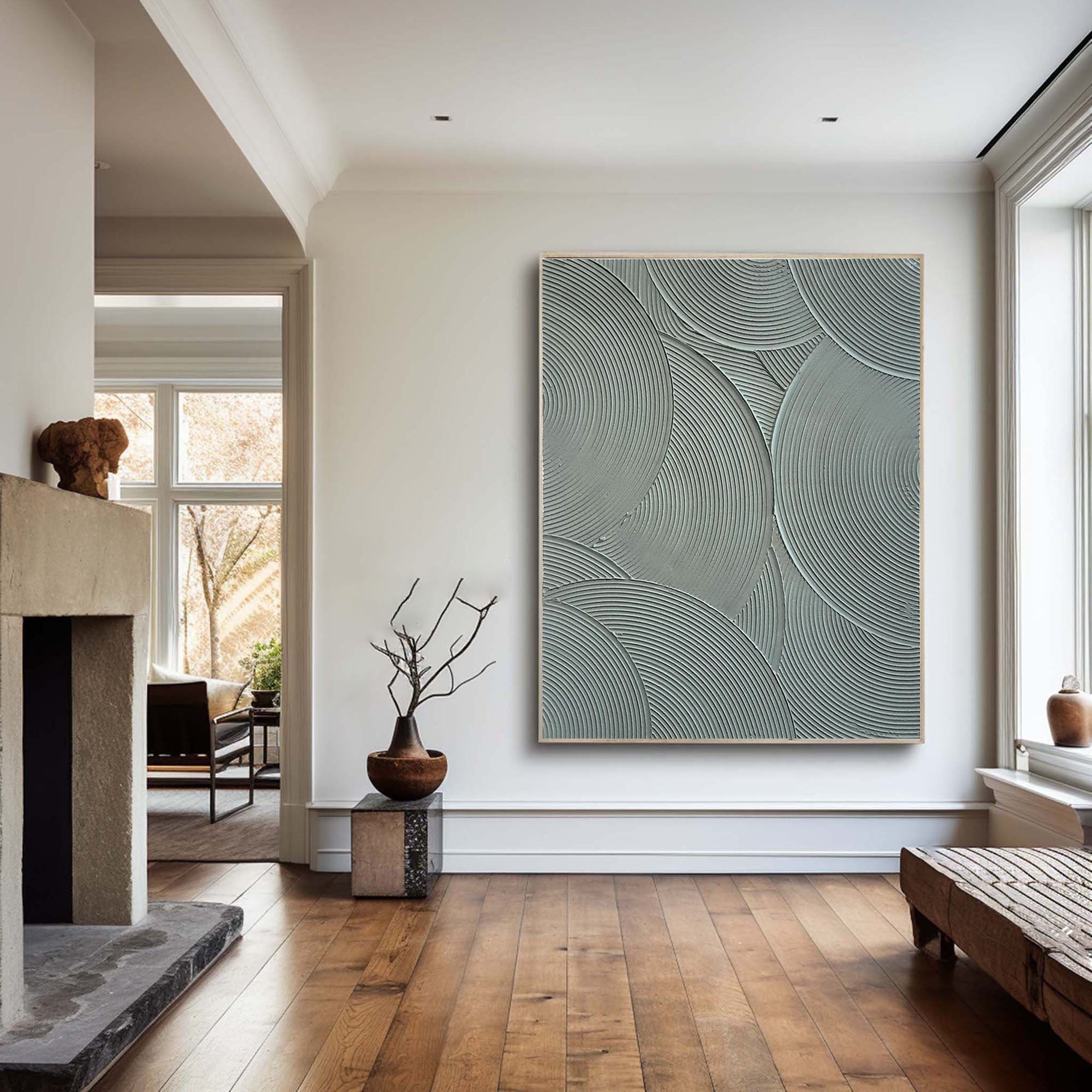 Sleek Modern Minimalist Canvas Painting – Contemporary Abstract Wall Art for Living Room, Bedroom, and Office Décor – Clue Art #247