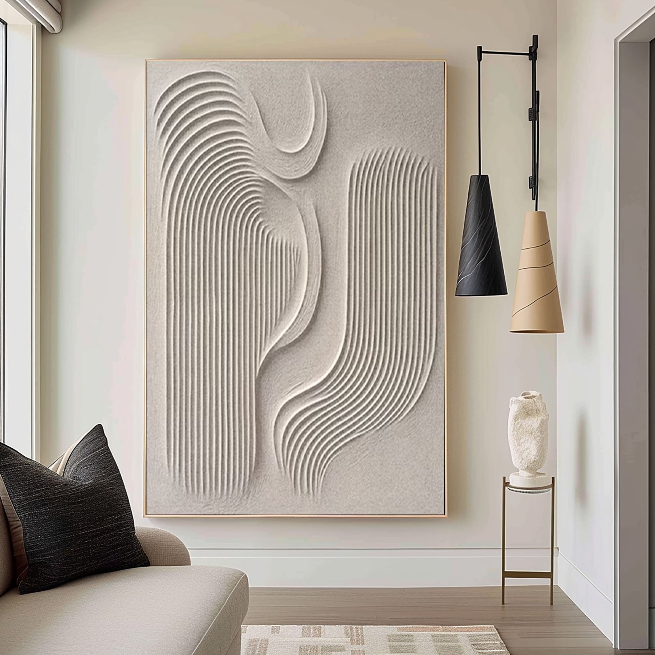 Modern Minimalist Abstract Art Contemporary  Canvas Wall Art for Living Room, Bedroom, and Office Décor – Clue Art #187