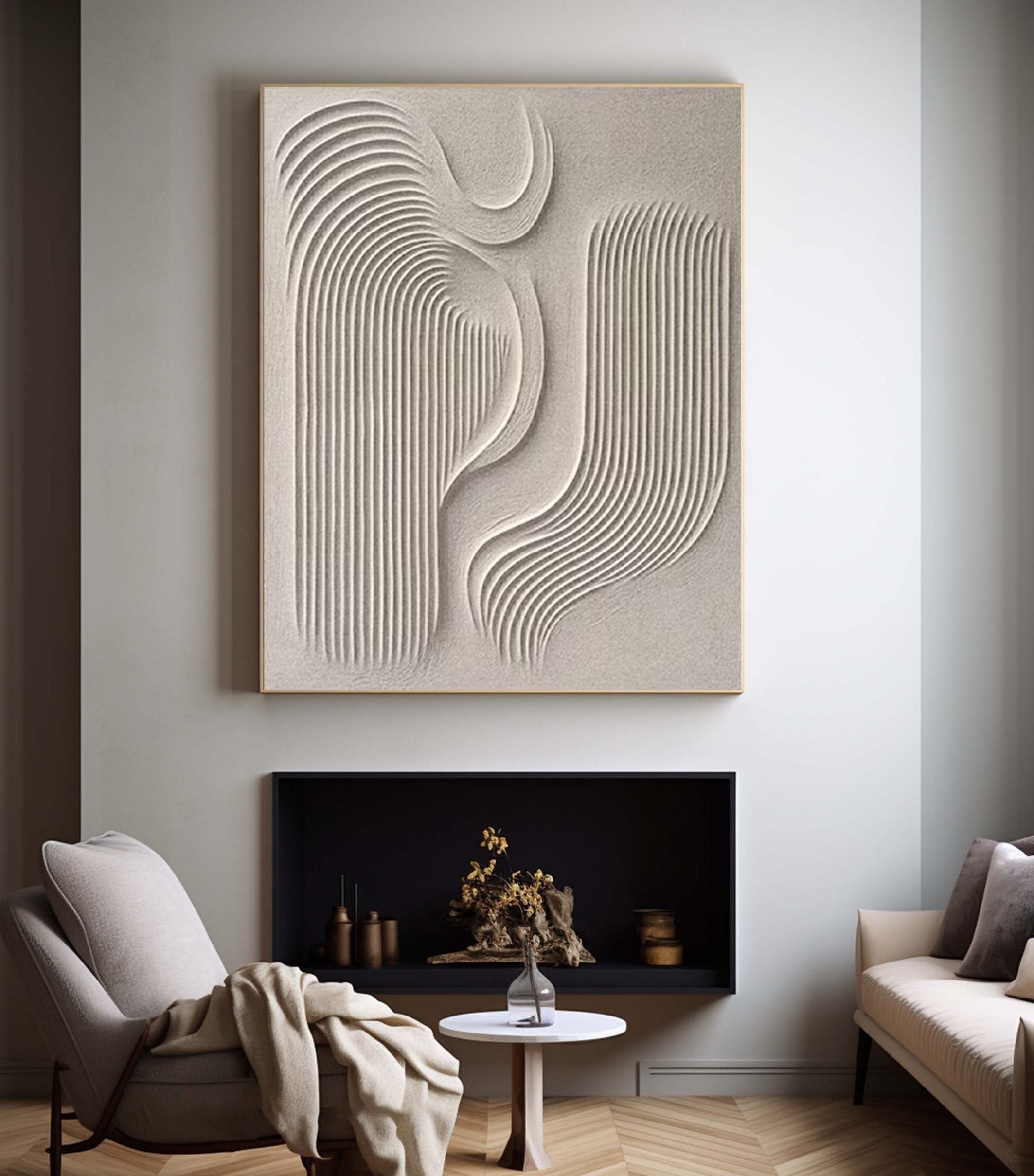 Modern Minimalist Abstract Art Contemporary  Canvas Wall Art for Living Room, Bedroom, and Office Décor – Clue Art #187