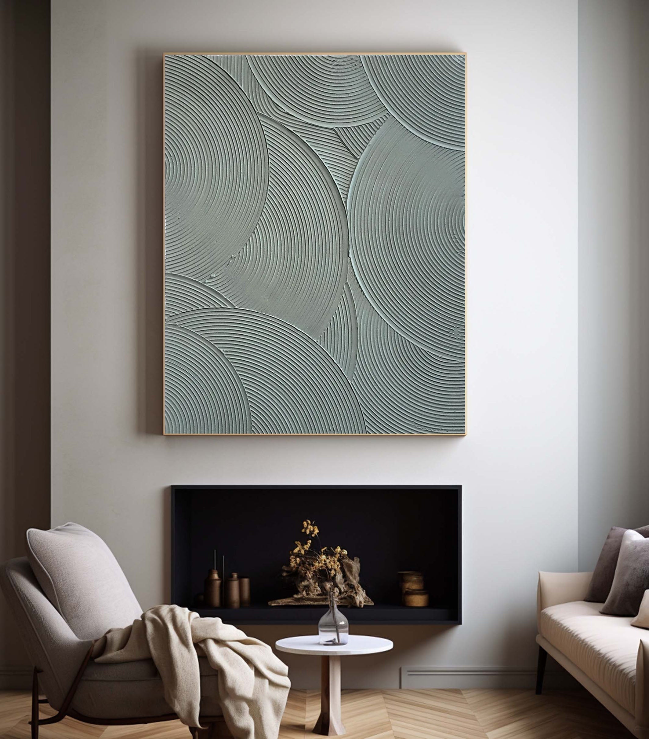 Sleek Modern Minimalist Canvas Painting – Contemporary Abstract Wall Art for Living Room, Bedroom, and Office Décor – Clue Art #247