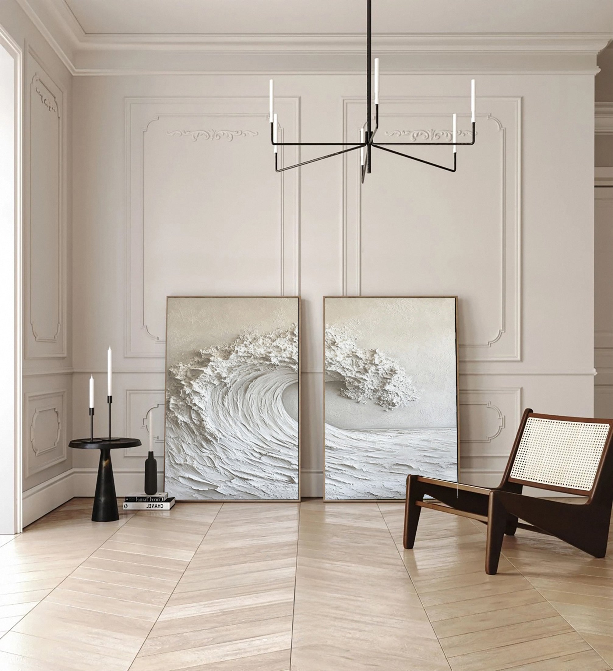 Marine Majesty Large Wall Art Set, Majestic Ocean Wave Canvas for Modern Coastal Interiors – Clue Art #520