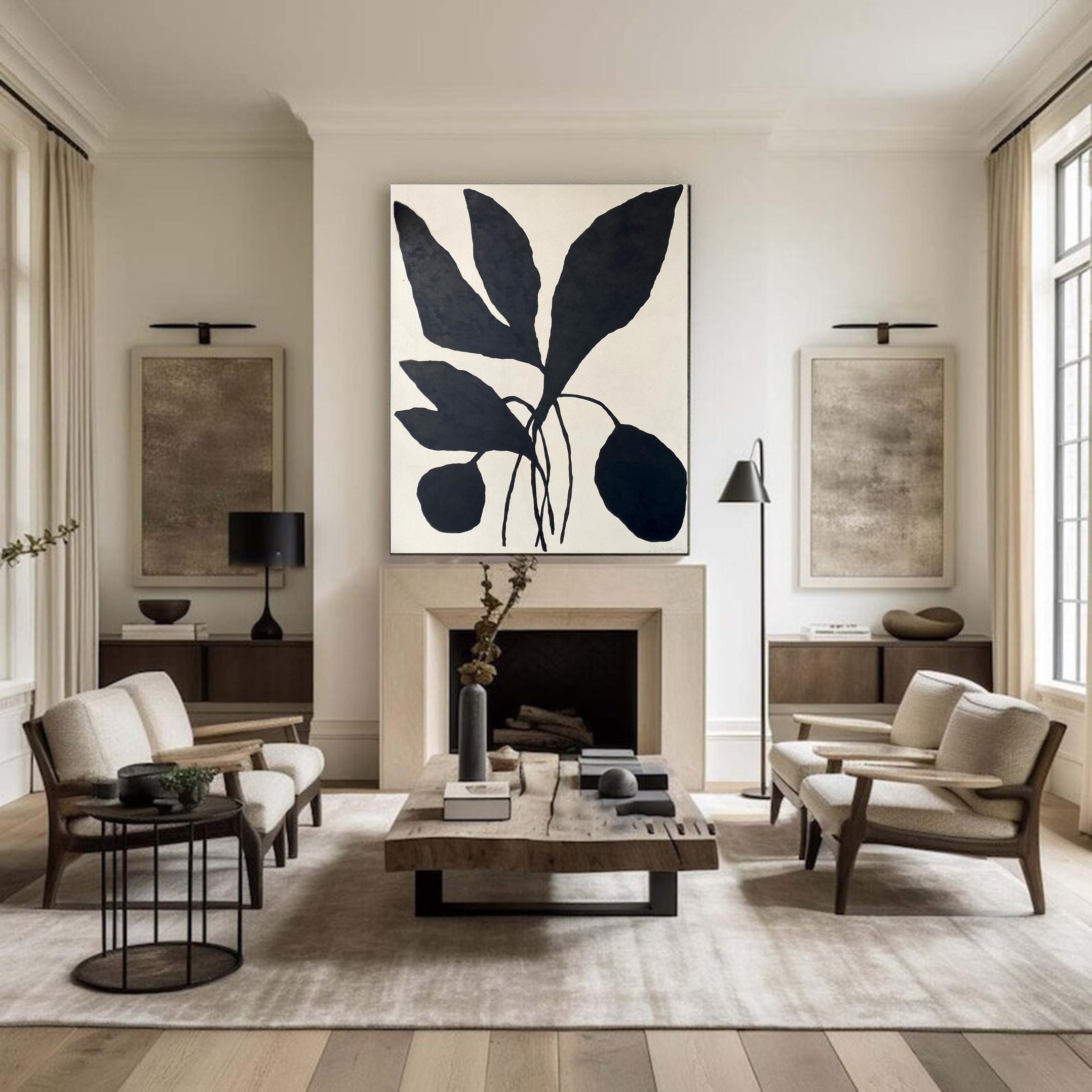 Contemporary Modern Minimalist Canvas Art – Elegant Abstract Wall Decor for Living Room, Bedroom, and Office – Clue Art #582